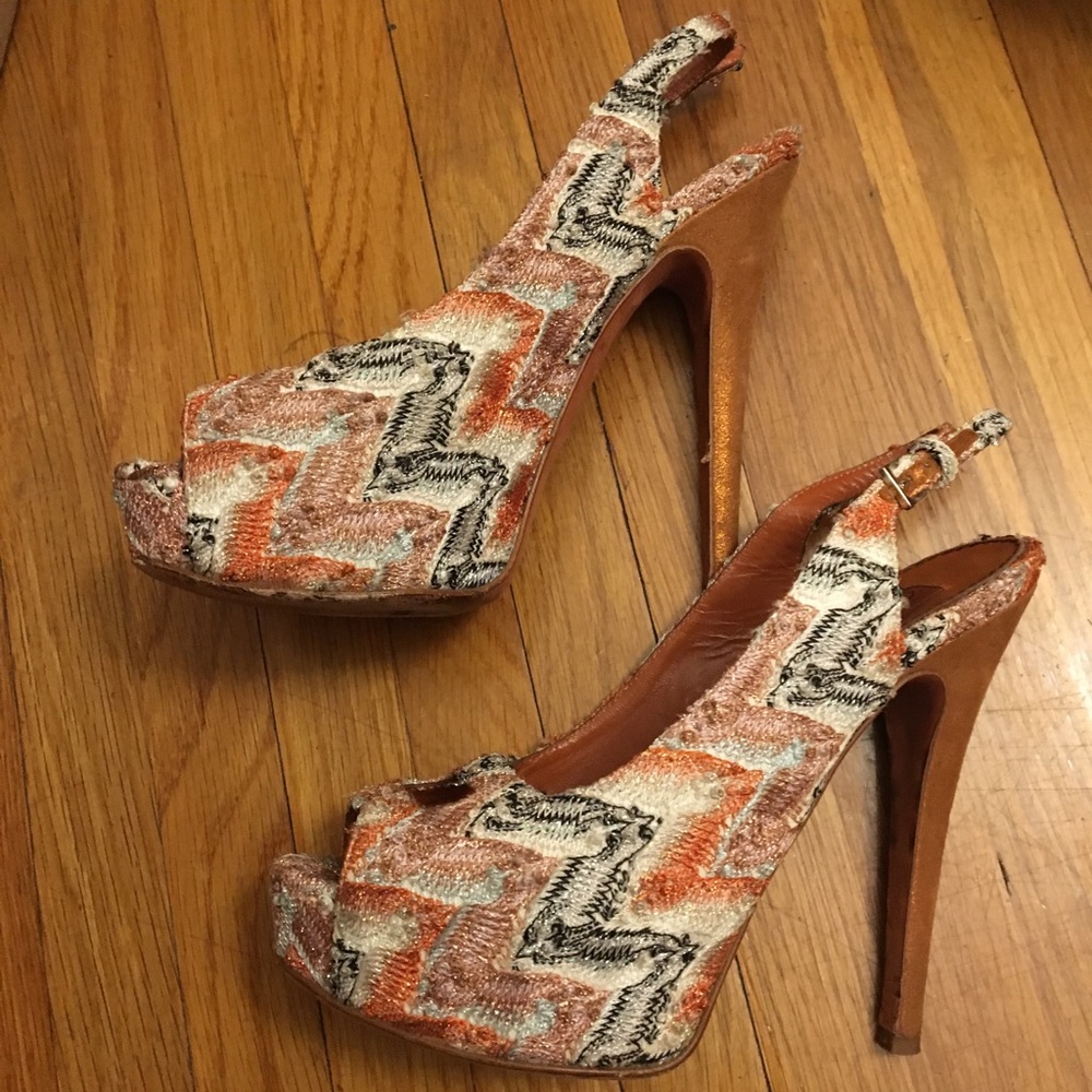 Missoni Embroidered Slingbacks
